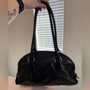 HOBO shiny black shoulder bag
